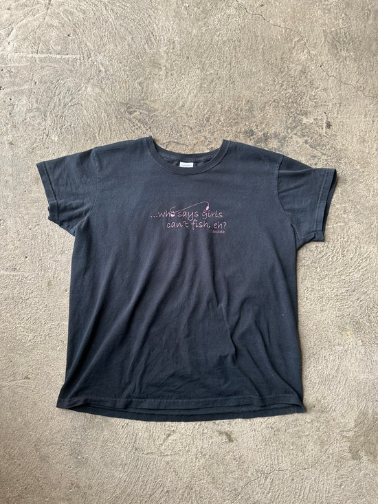 2000s Who Says Girls Can’t Fish? Vintage Tee | Size L