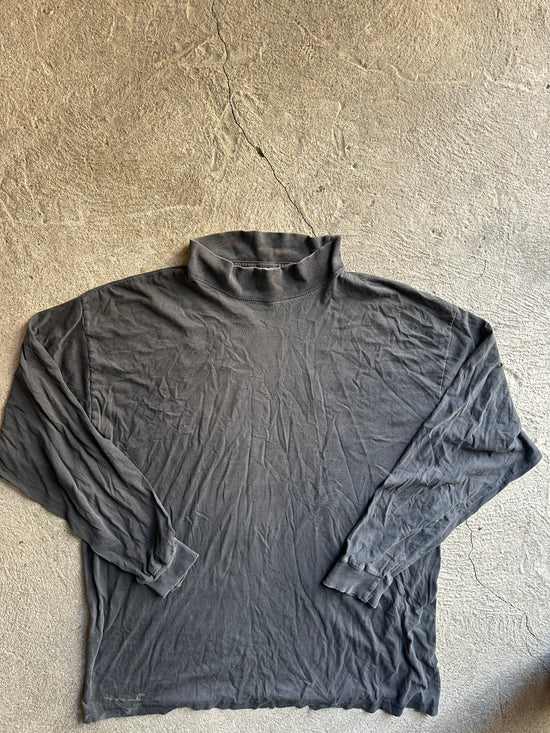 Vintage Black Mock Neck Longsleeve | Size XXL
