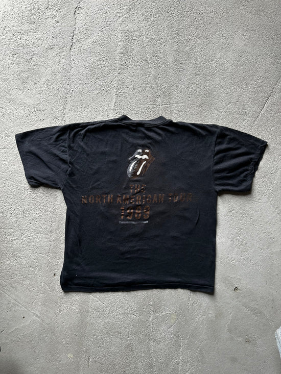 Back print Rolling Stones 1989 tour t-shirt cracked tongue logo bronze graphic vintage Brockum USA
