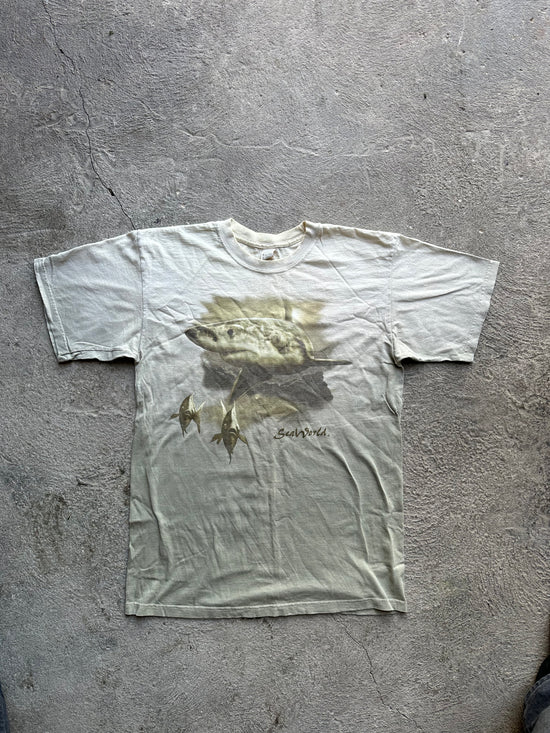 Vintage SeaWorld Ocean Shark Print Tee | Size L