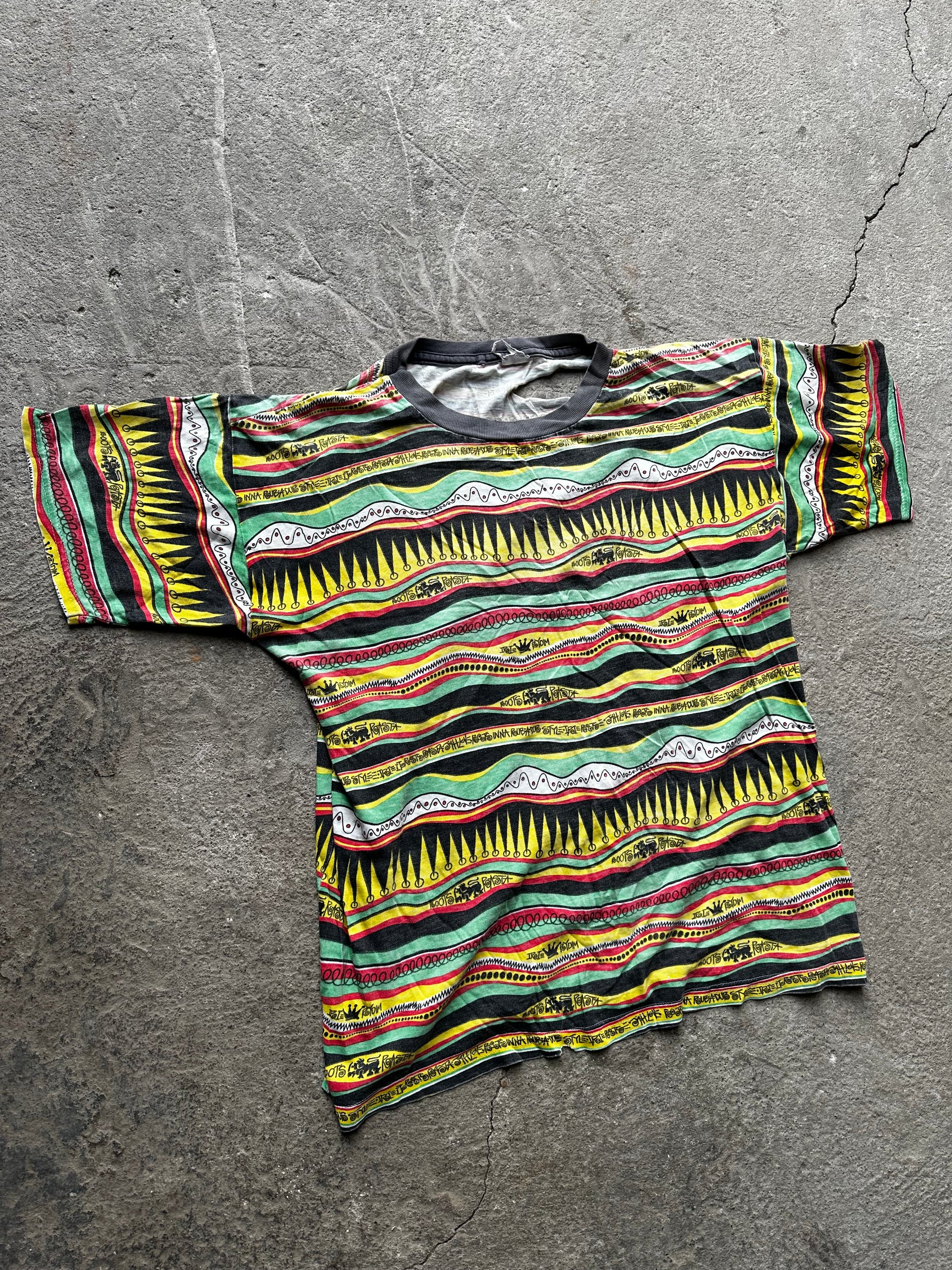 Vintage 90s Stüssy Rasta Tee|Size M