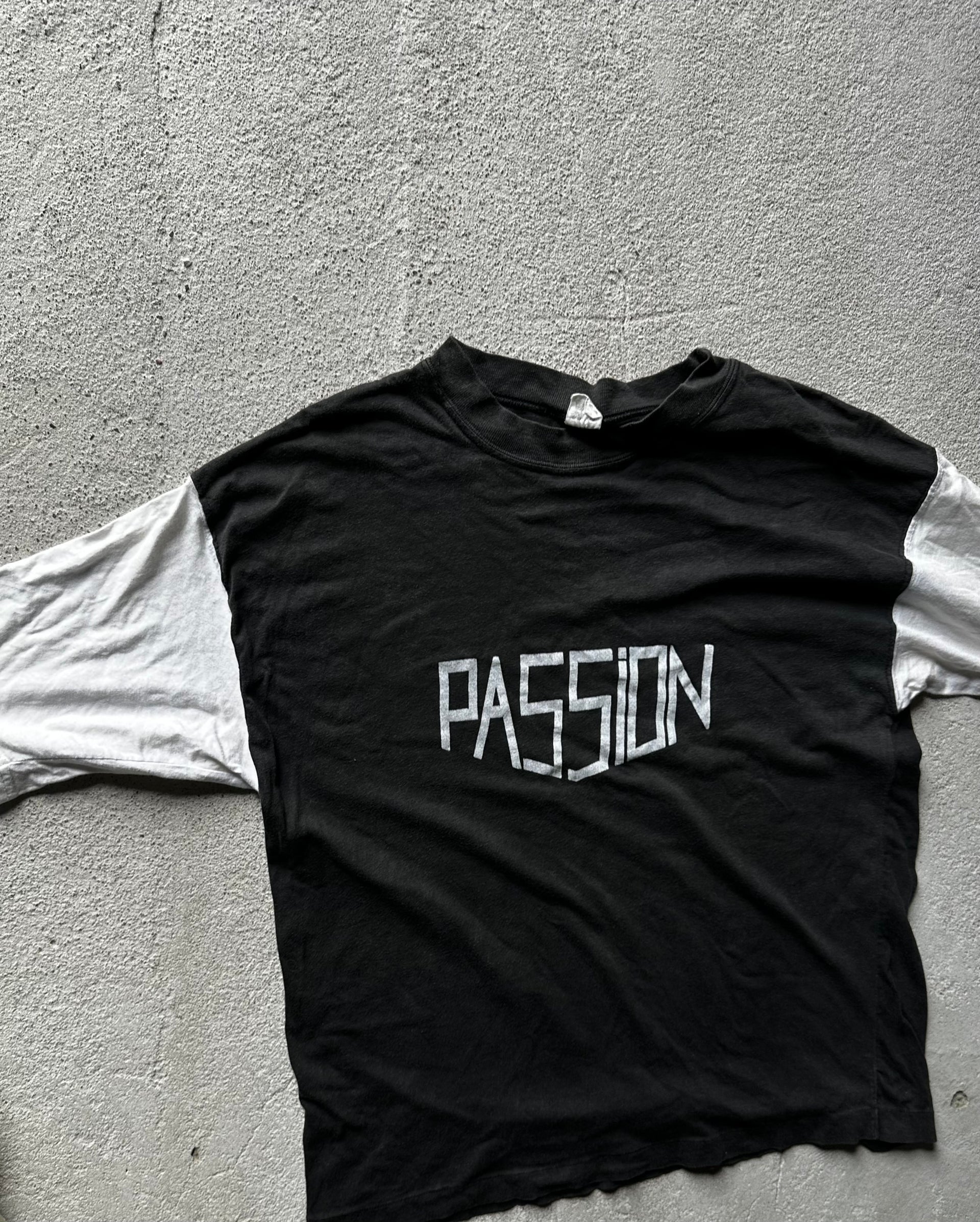 PASSION Archive Graphic Tee – Black/White | size S/ M