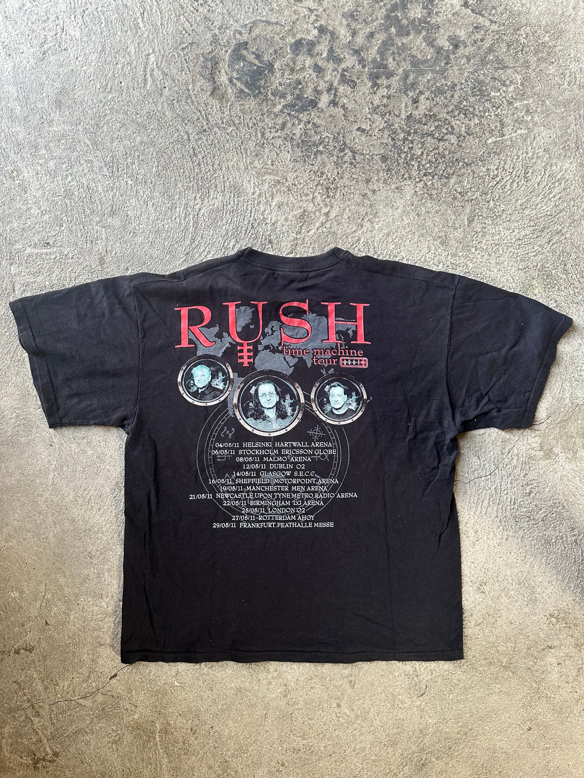 Rush Time Machine Tour 2011 Vintage Tee | Size XL