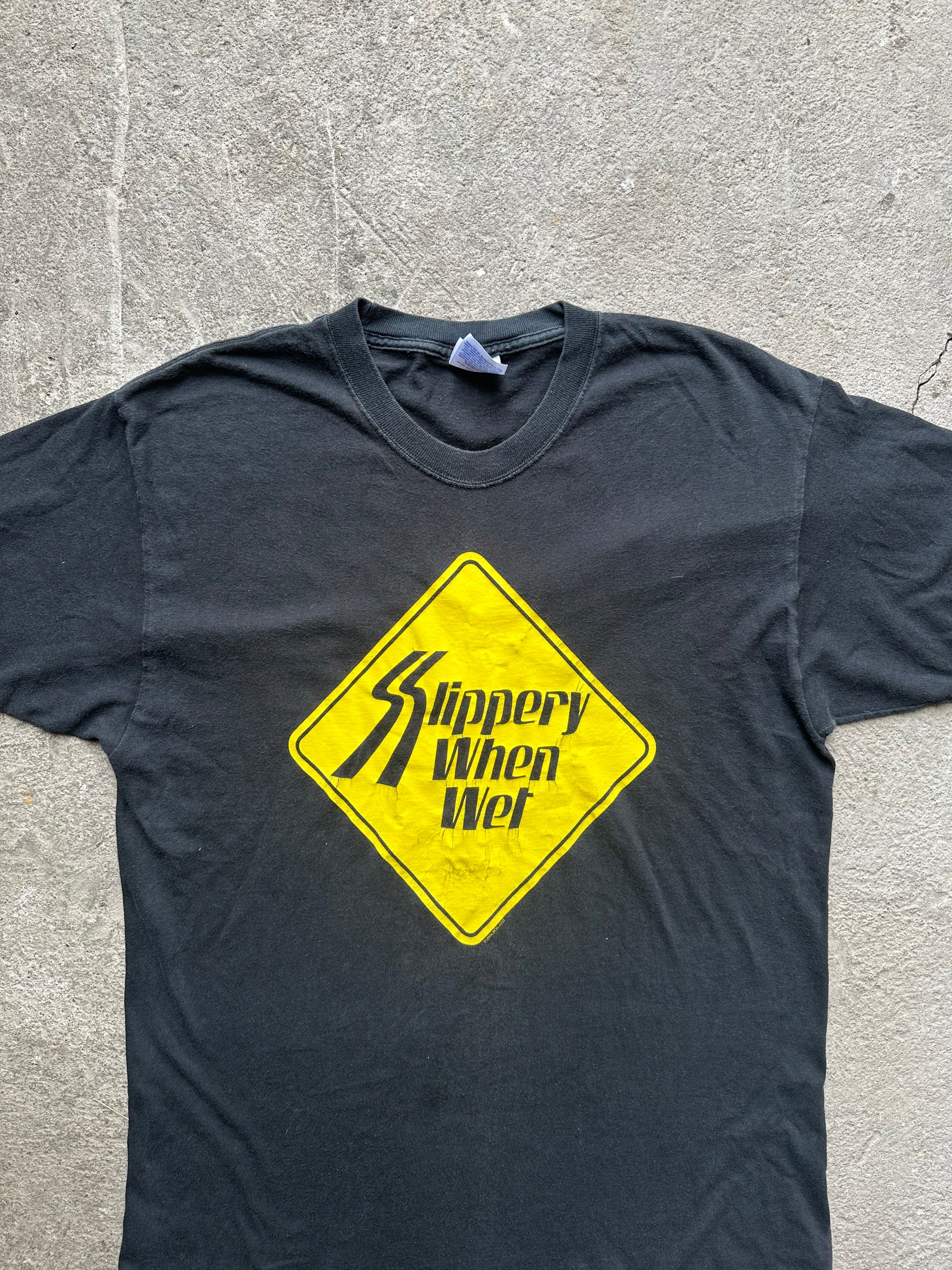 Bon Jovi Slippery When Wet Tour Reprint Vintage Tee | Size L