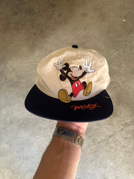 Vintage Mickey Mouse Snapback Cap | Small Fit