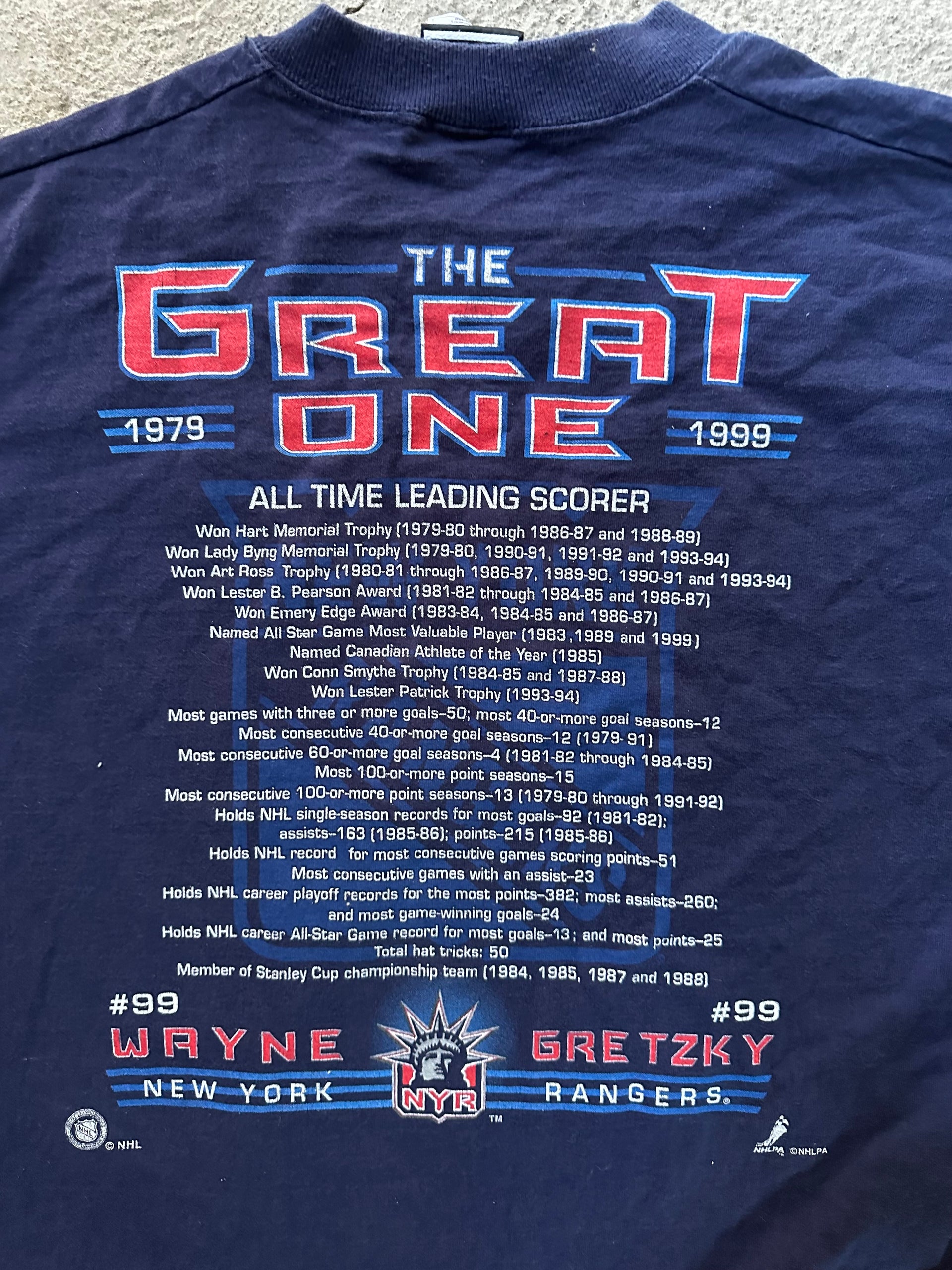 Wayne Gretzky Farewell 1999 NHL Vintage Tee | Size XL