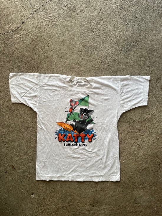 80s Katty “I vått och torrt” Vintage Tee | Size S