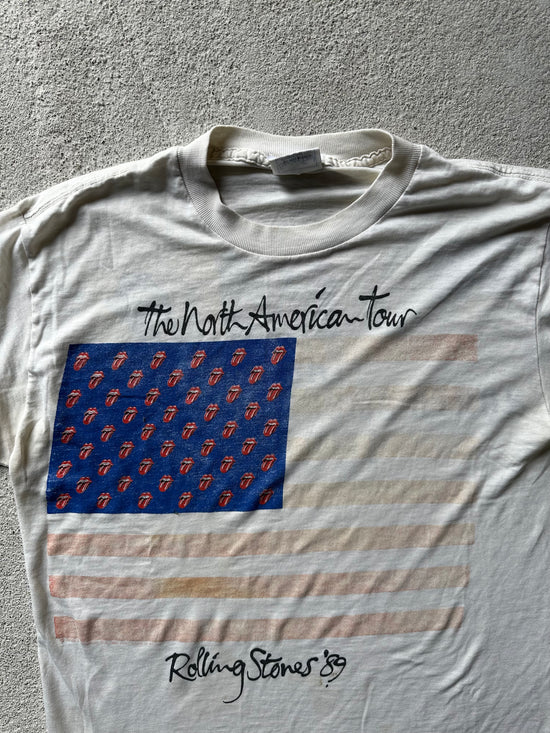 Rolling Stones North American Tour 1989 Vintage Tee – White | Size S/M