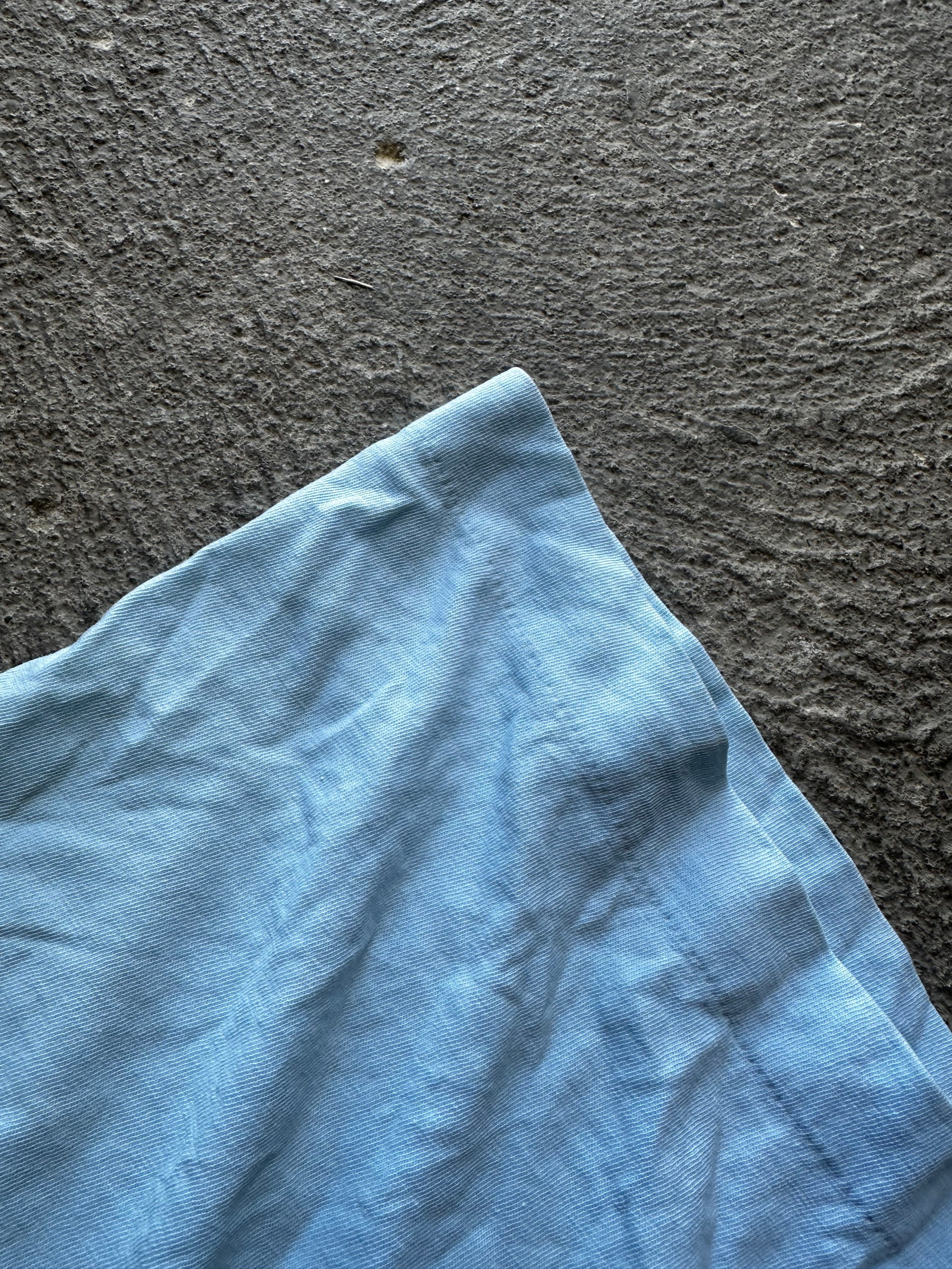 Faded Light Blue Pocket Single Stitch Tee | Size L