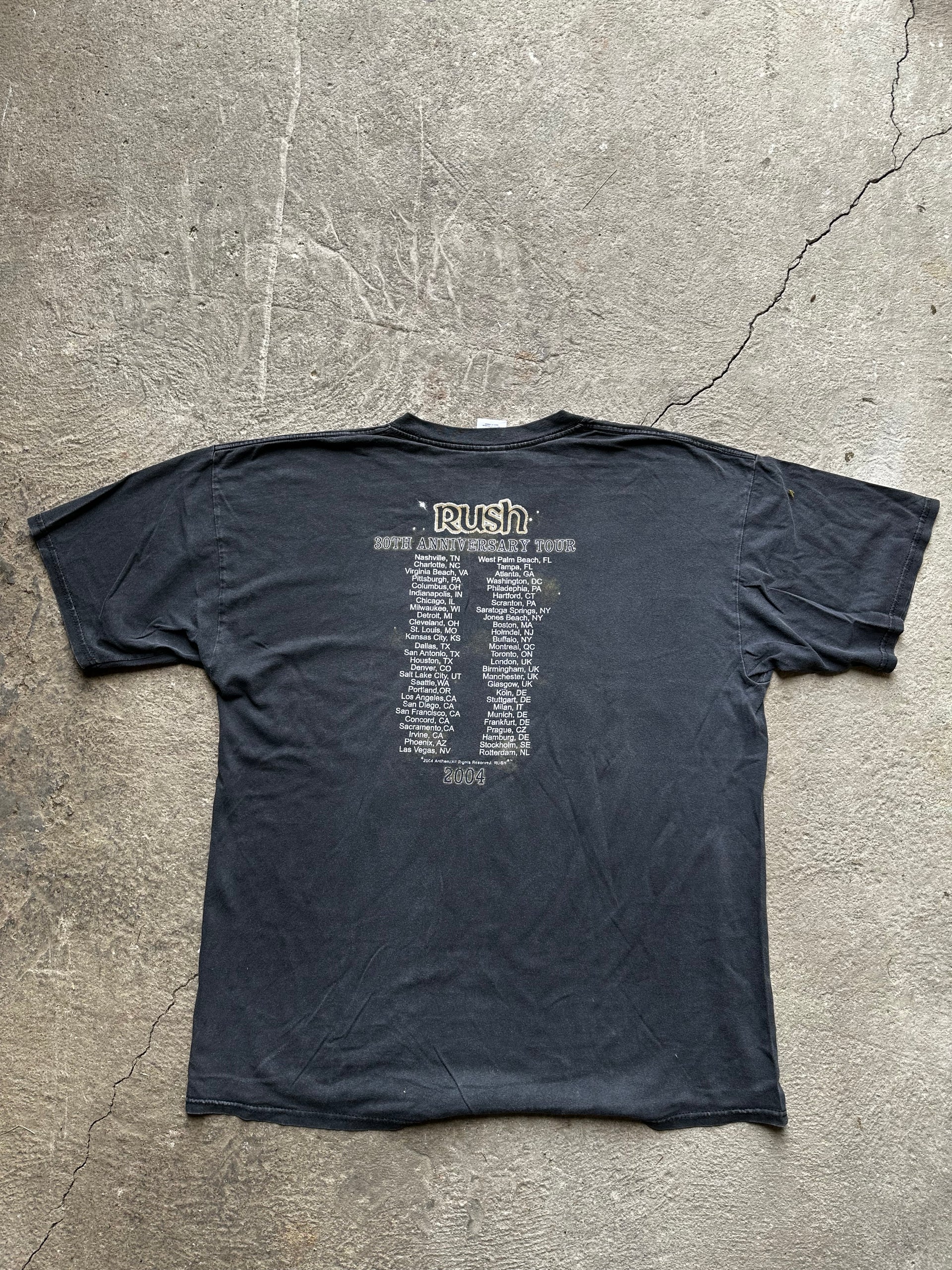Rush 30th Anniversary Tour 2004 Vintage T-shirt | Size L/XL