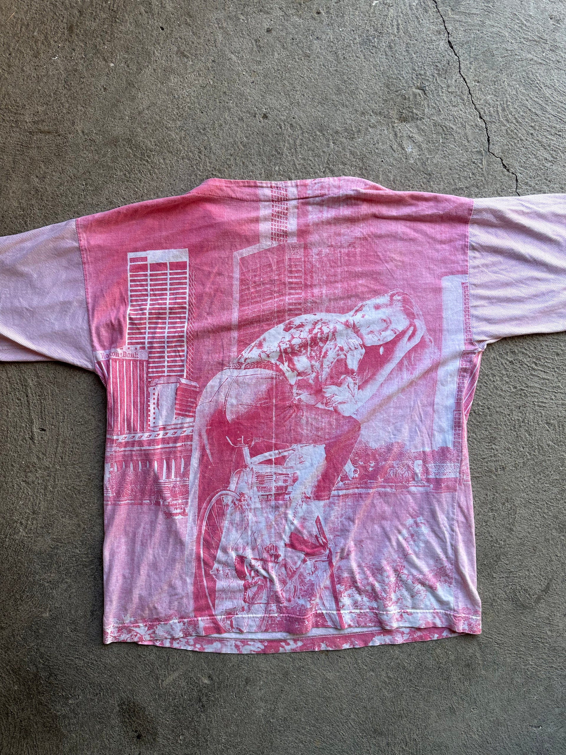 Abstract Lovers Pink City All-Over Print Tee | Size XL