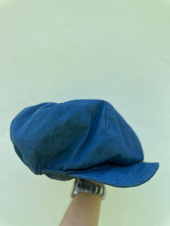 Vintage Faded Blue Newsboy Cap | 70s–80s