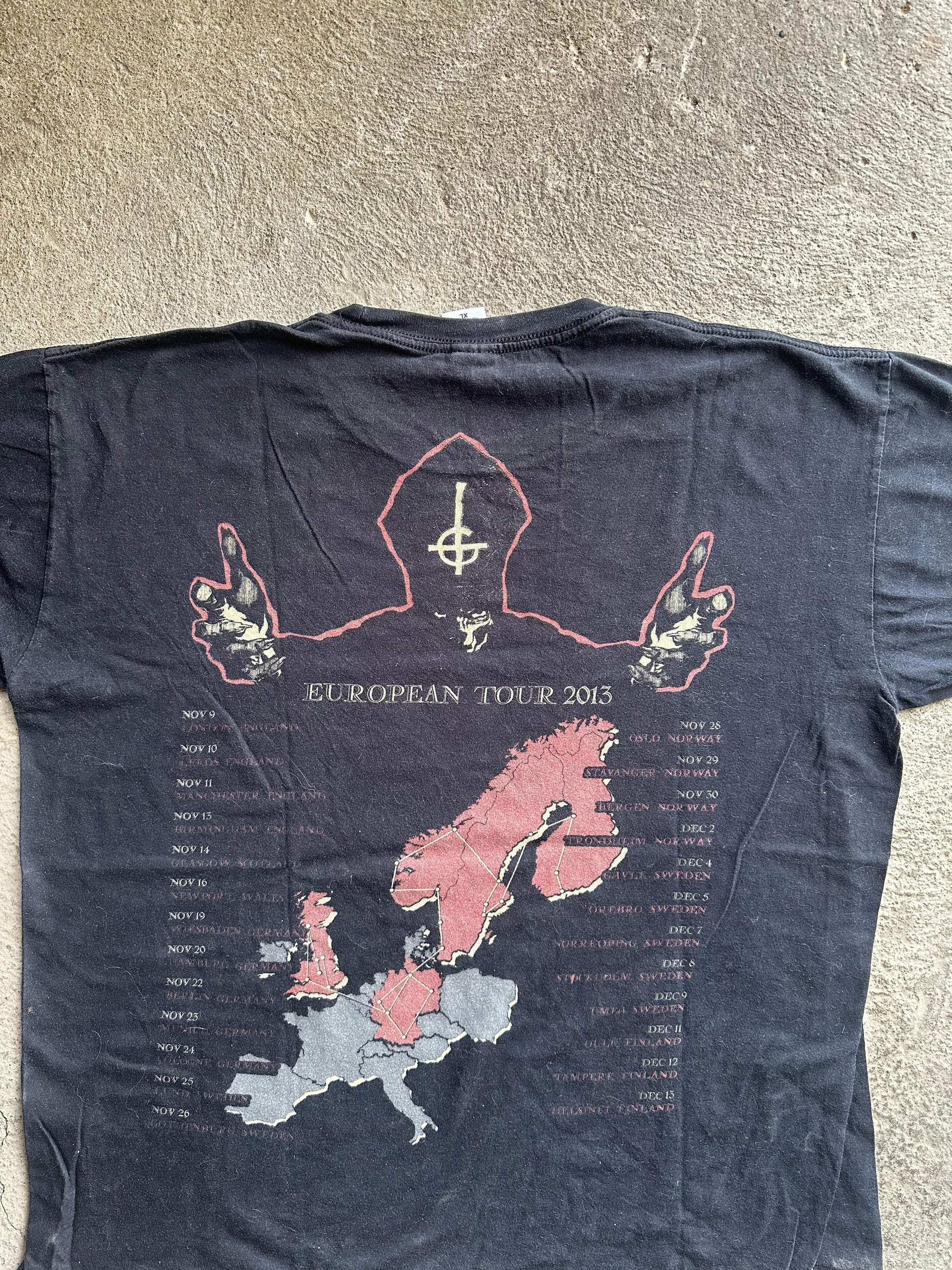 Ghost European Tour T-Shirt 2013 | Double-Sided | Size XL