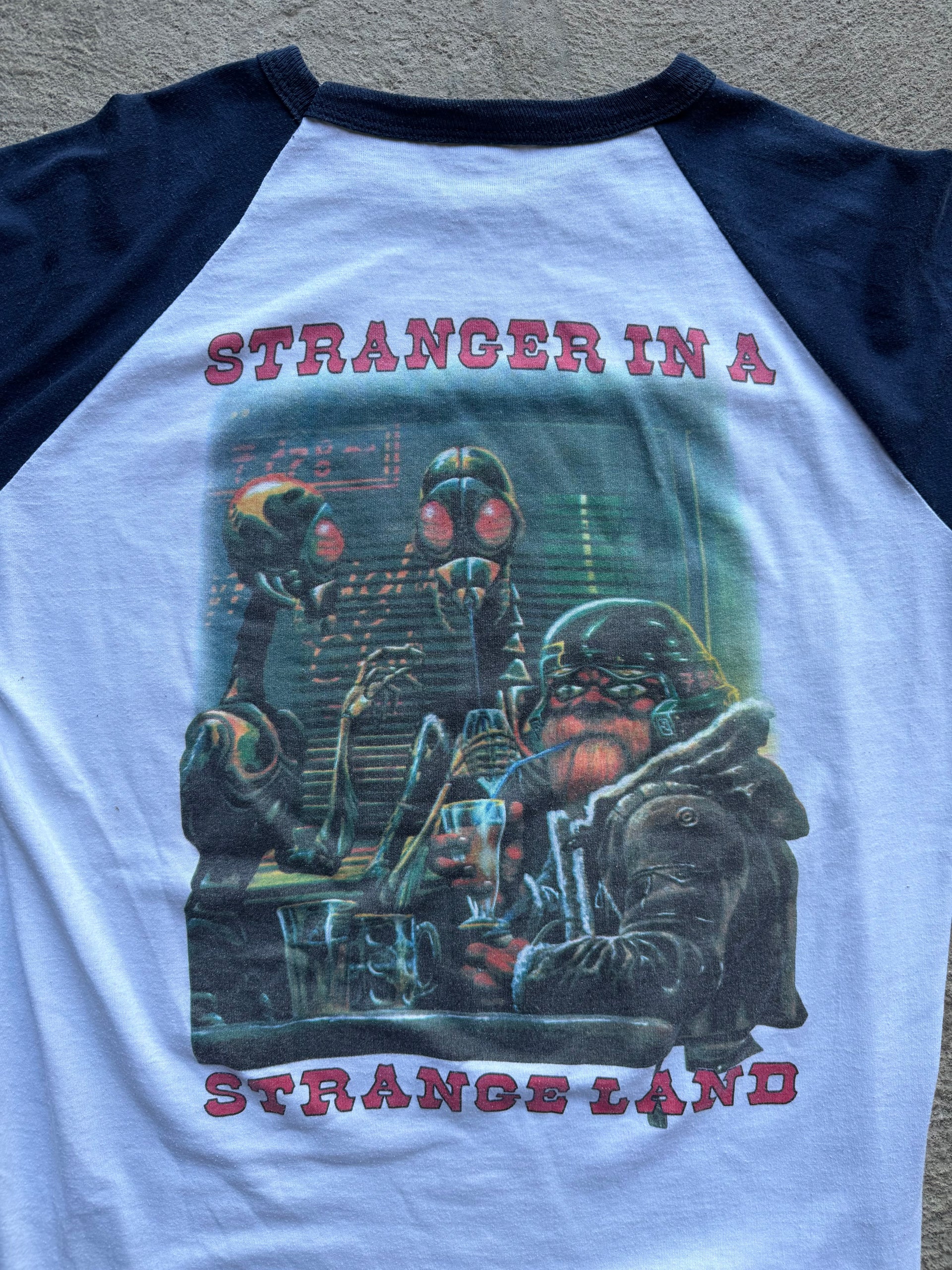 Iron Maiden 1986 Raglan “Make My Day / Stranger in a Strange Land” | Size L