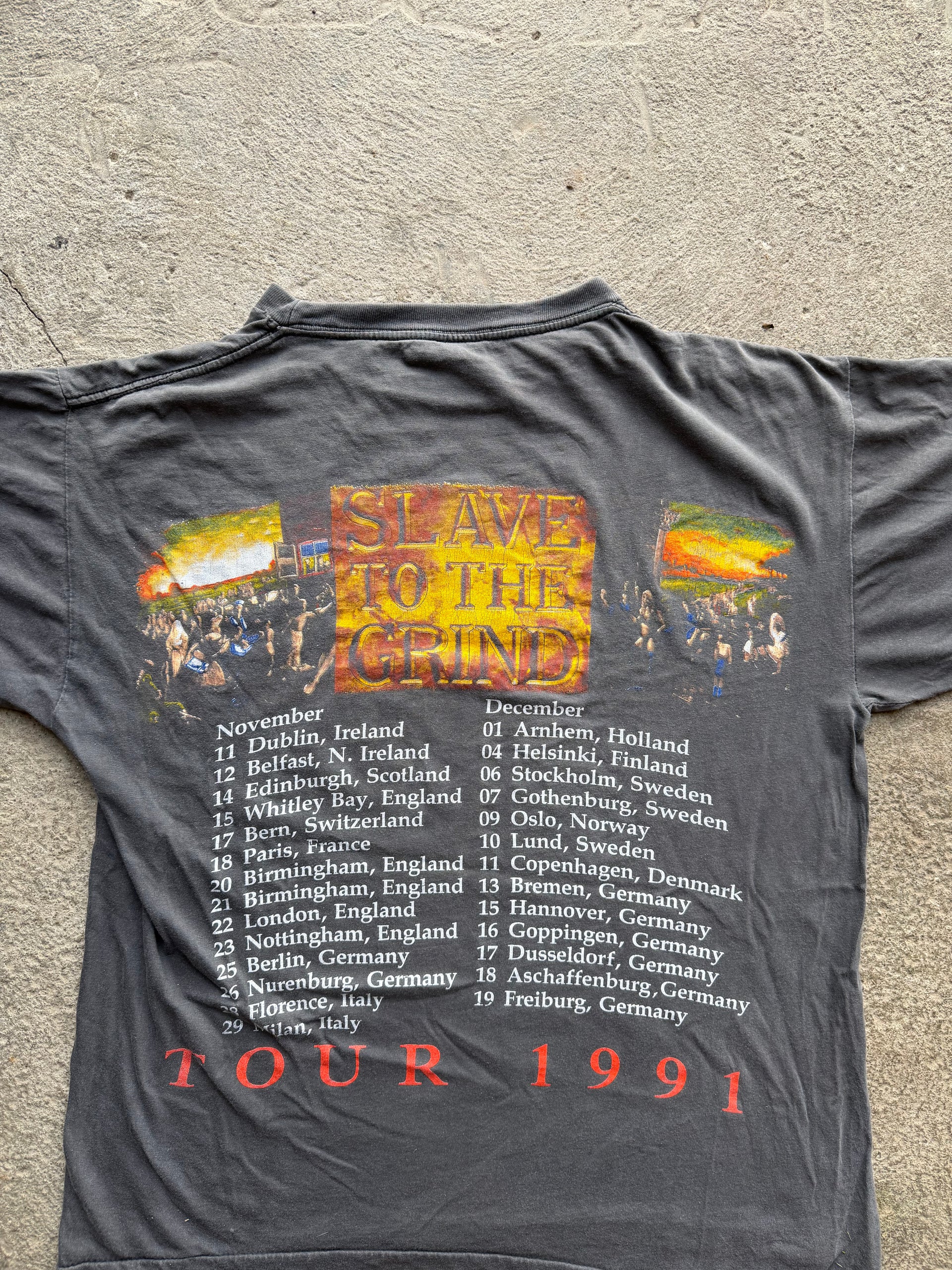 Skid Row “Slave to the Grind” European Tour 1991 Tee | Size XL