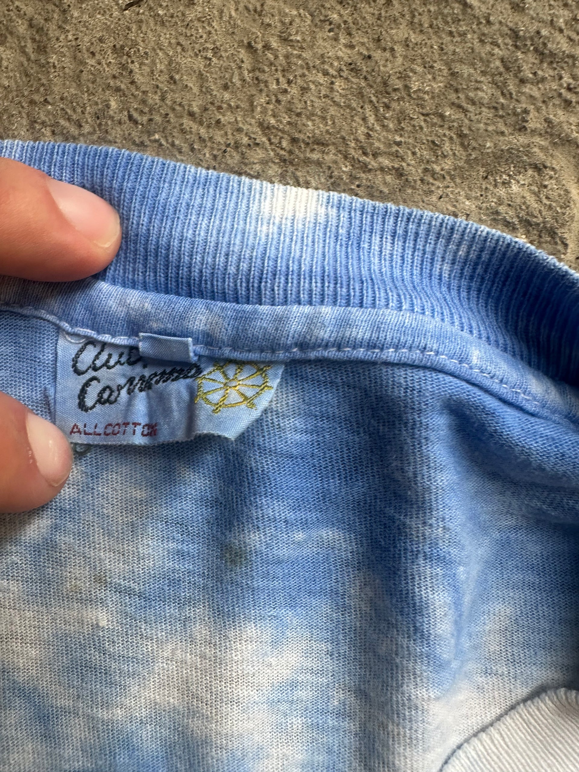 90s Blue Tie-Dye Vintage Tee | Size M