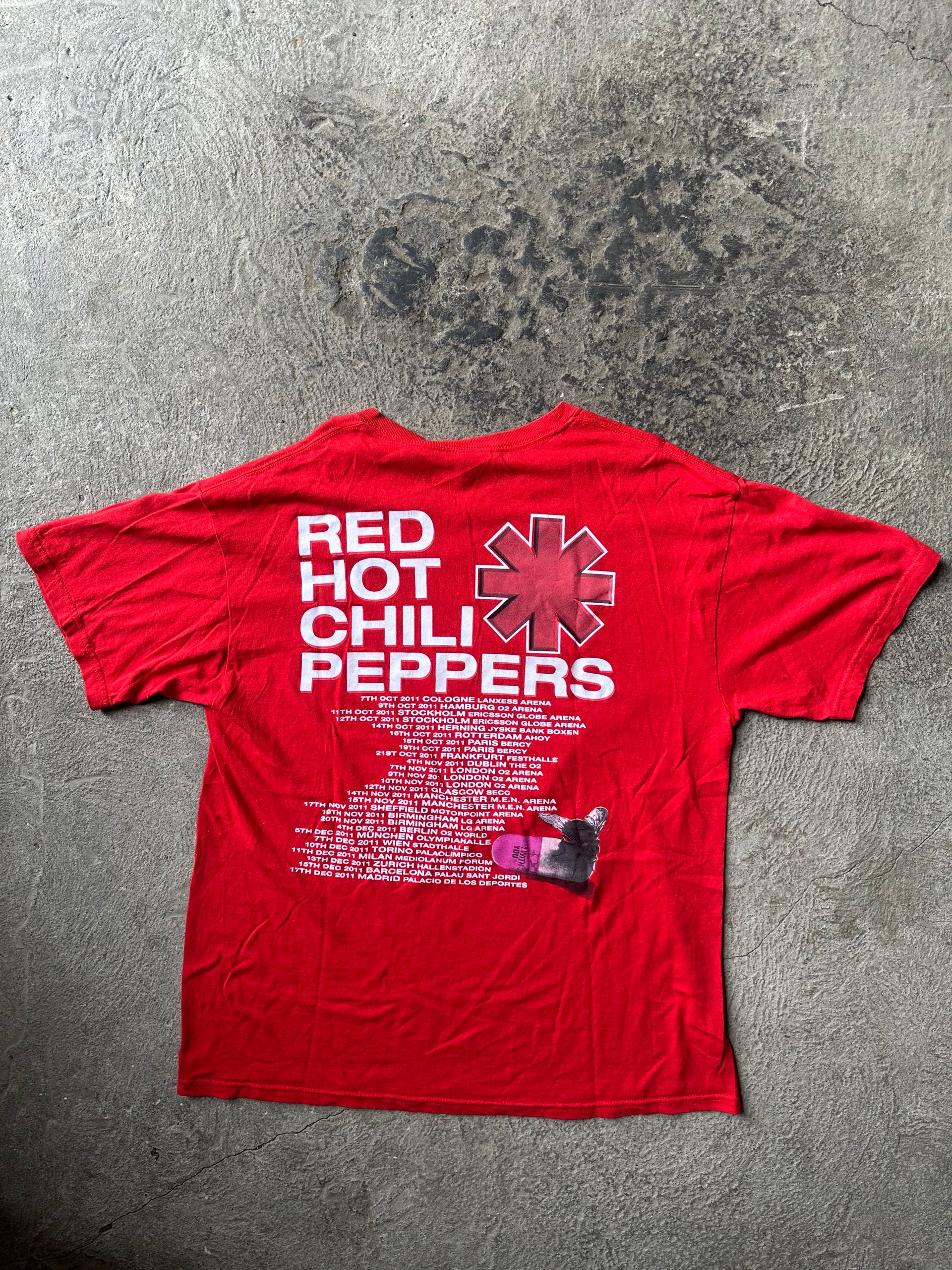 Red Hot Chili Peppers Europe Tour 2011 Vintage Tee | Size L