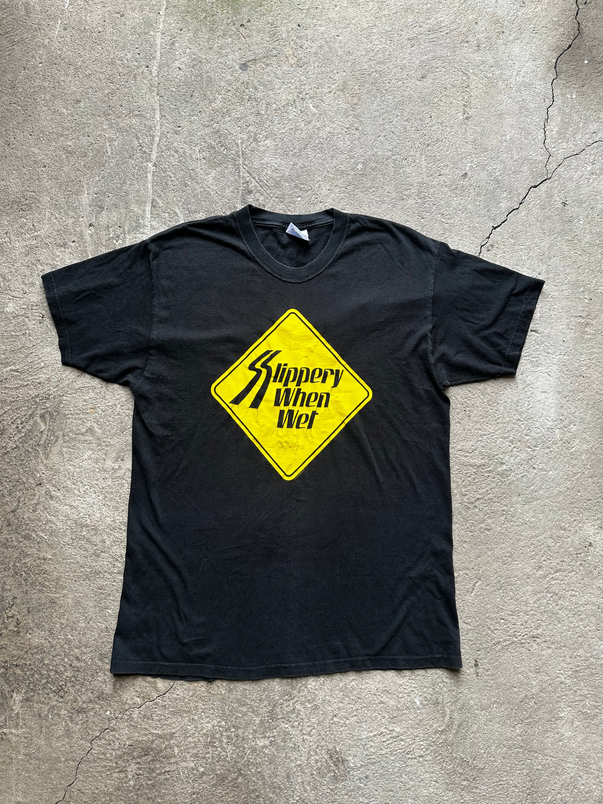 Bon Jovi Slippery When Wet Tour Reprint Vintage Tee | Size L