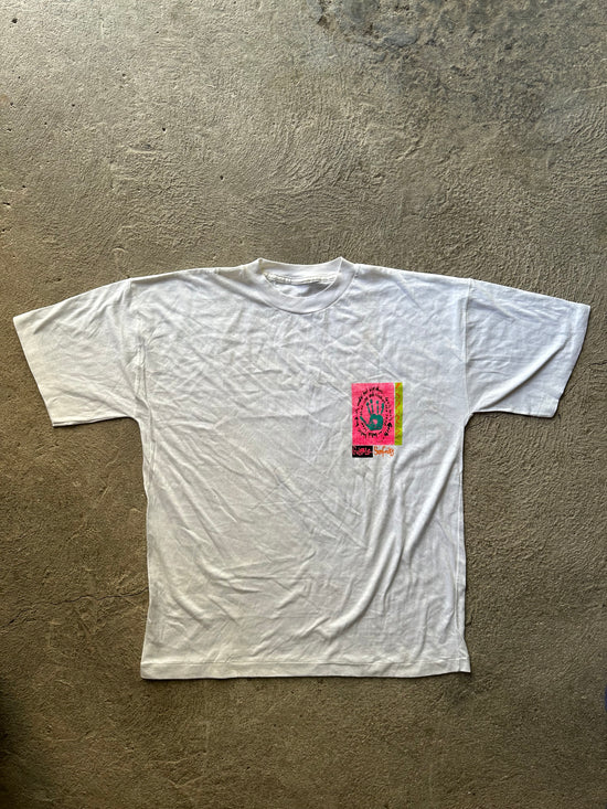 Vintage Gul & Blå Surfer Tee | Size XL