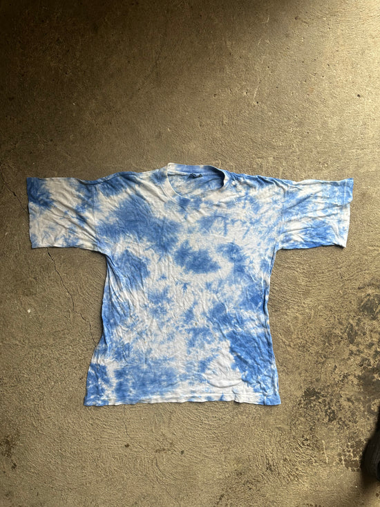 90s Blue Tie-Dye Vintage Tee | Size M