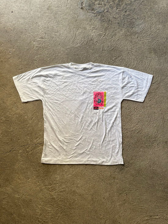 Vintage Gul & Blå Surfer Tee | Size XL