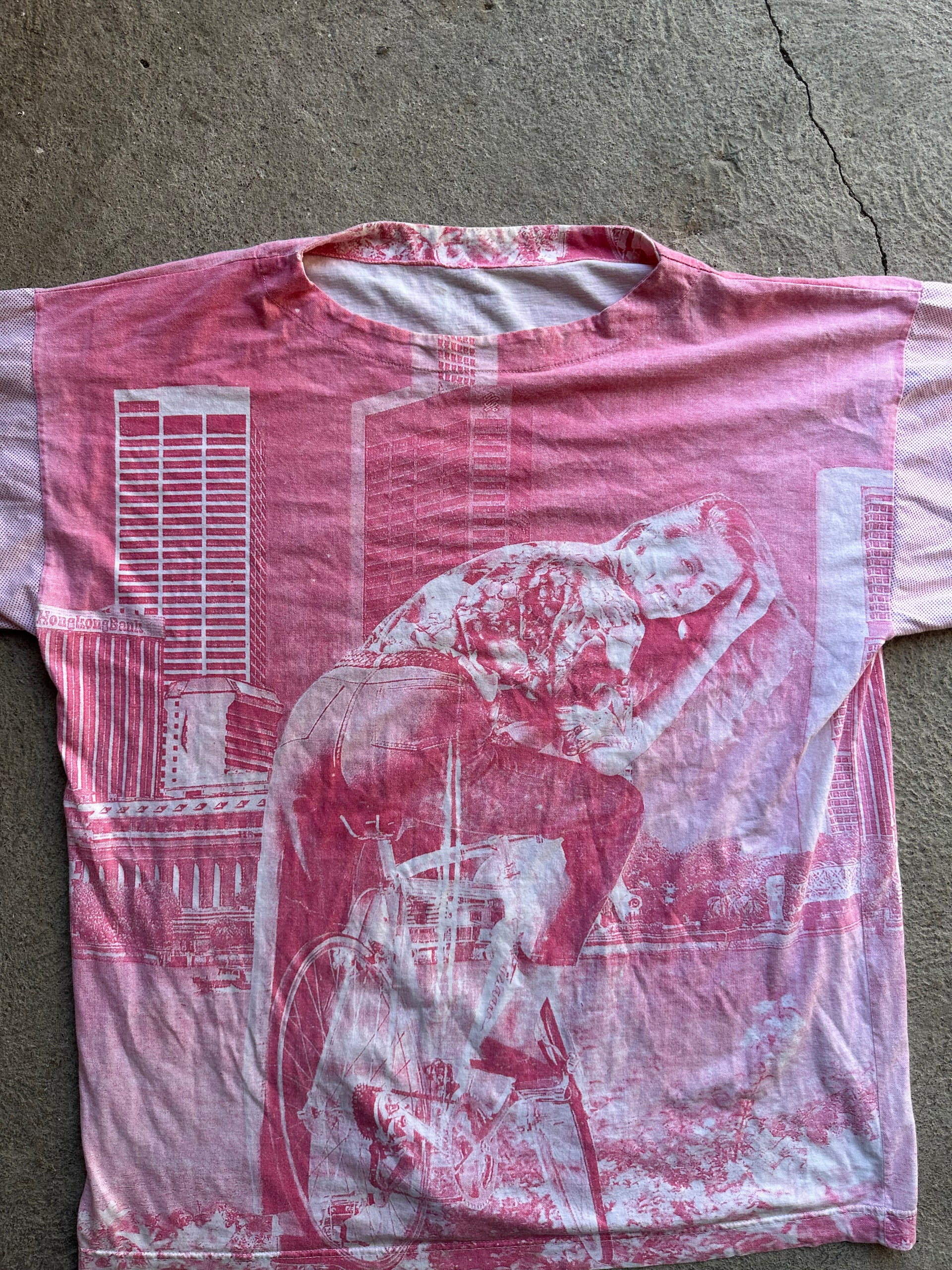 Abstract Lovers Pink City All-Over Print Tee | Size XL
