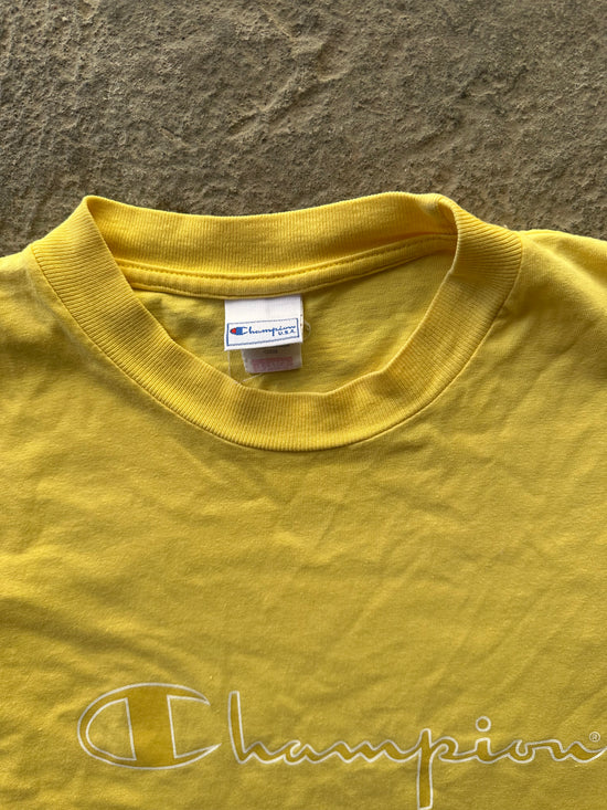 Champion Vintage Single Stitch Tee Yellow | Size XL