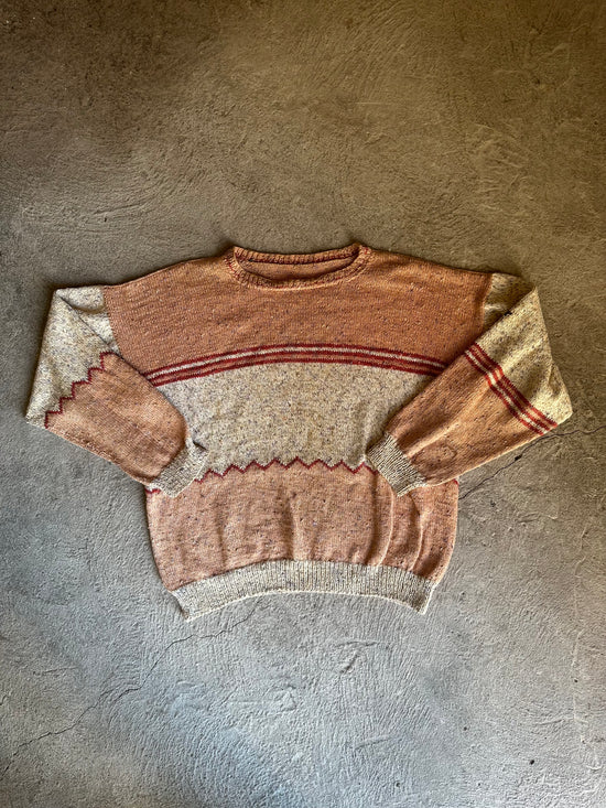 Vintage Mixed Tone Knit Sweater | Size XL
