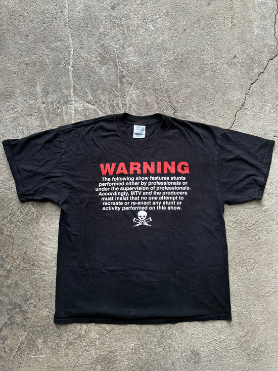 "Vintage 2002 Jackass The Movie official promo t-shirt black comedy cult film size XL