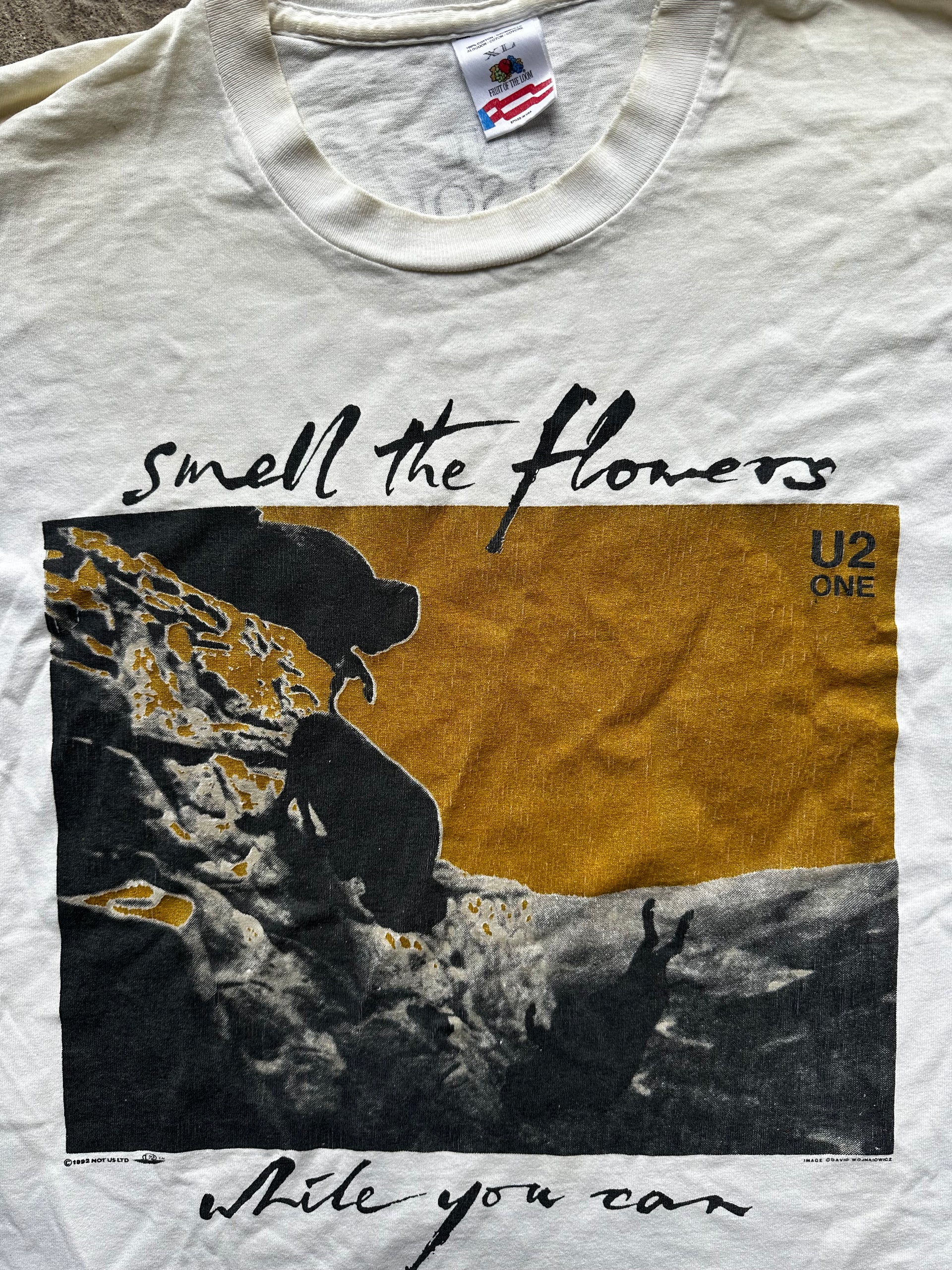 U2 “Smell the Flowers” One Campaign Vintage T-shirt 1991 | Size L/XL