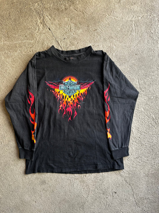 Harley-Davidson Flame Longsleeve 1998 | Made in USA | Size L