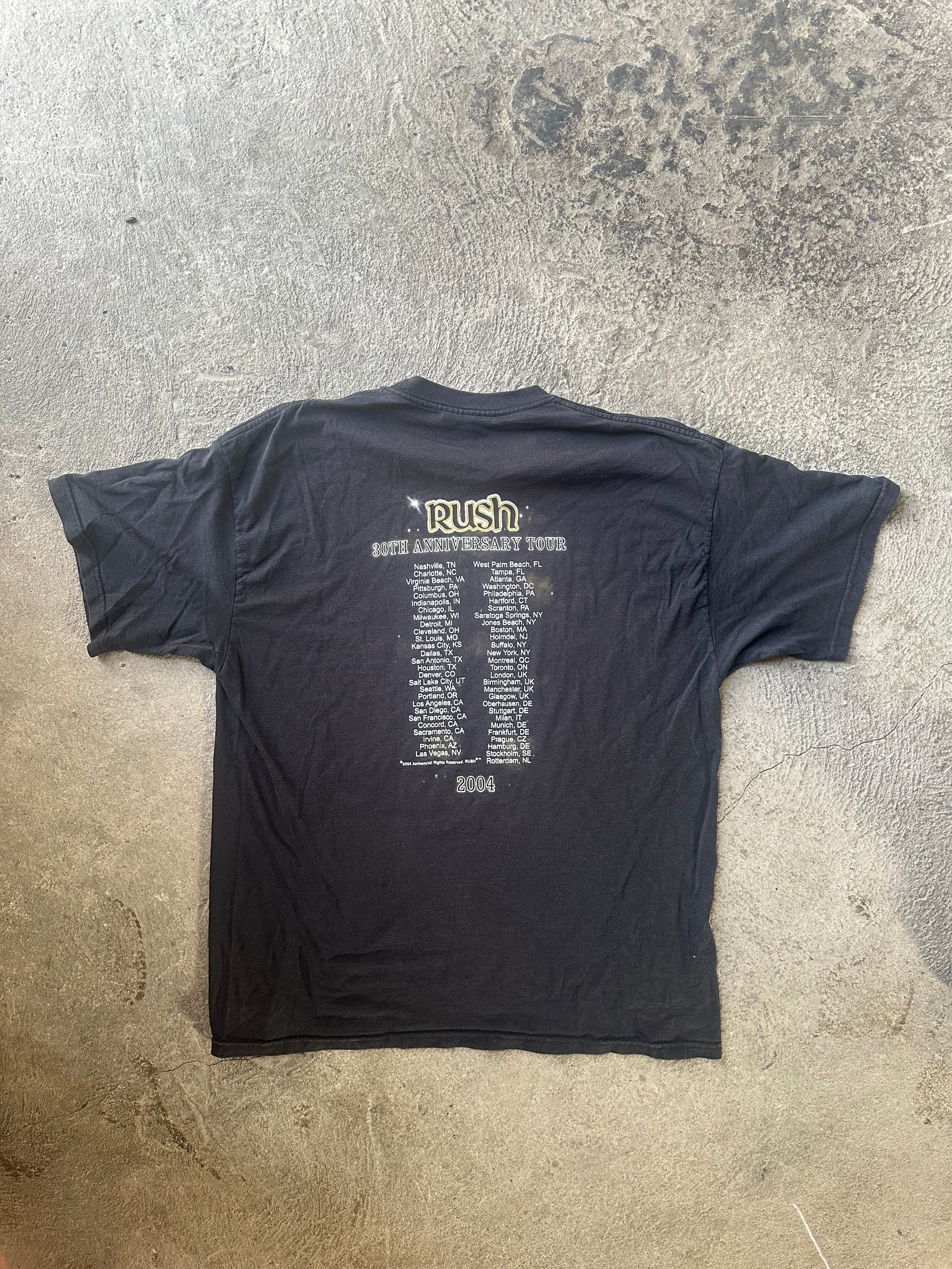 Rush 30th Anniversary Tour 2004 Vintage Tee | Size XL