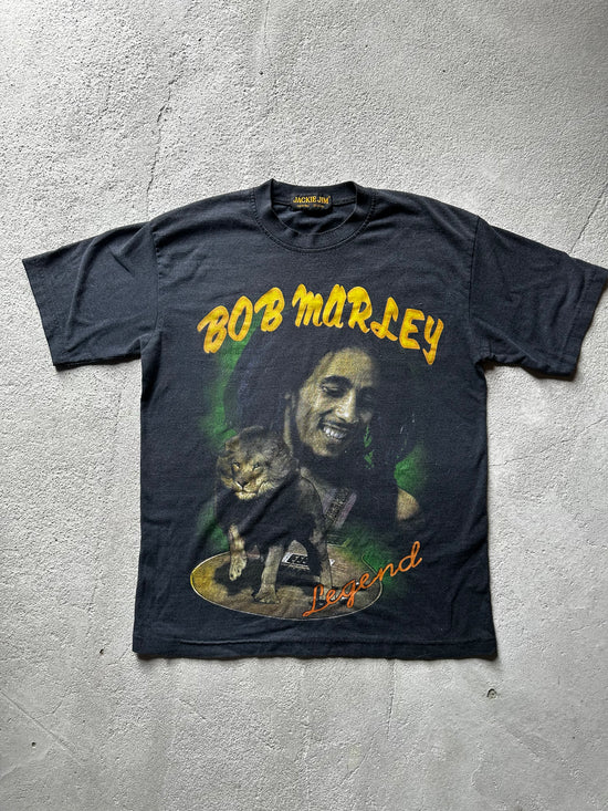 "Vintage 1990s Bob Marley Legend t-shirt faded black reggae band merch size L