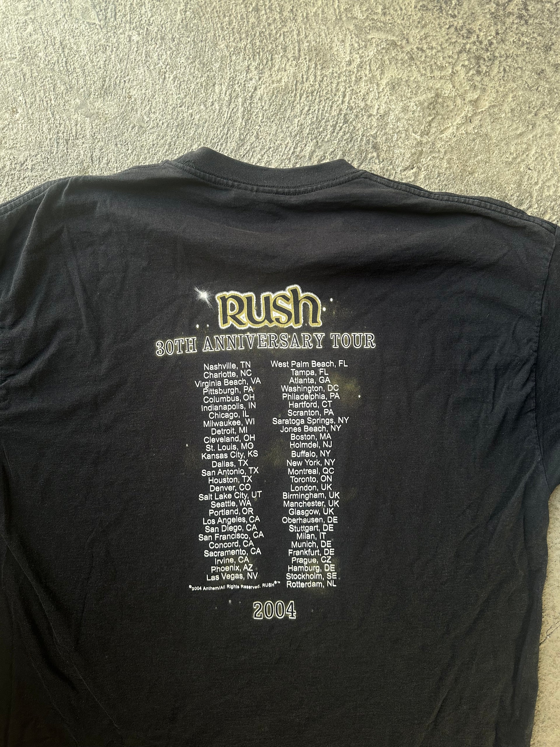 Rush 30th Anniversary Tour 2004 Vintage Tee | Size XL