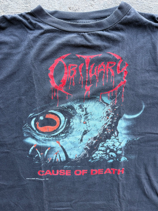 Obituary Cause of Death 1990 Vintage Tee | Size XL