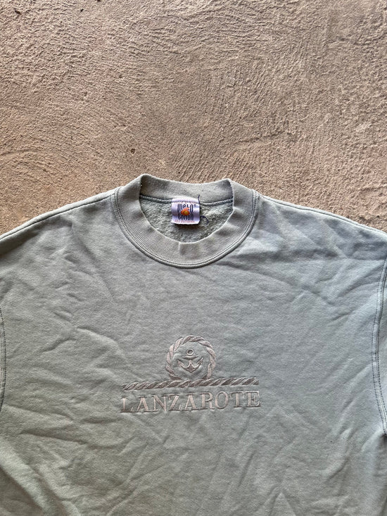 Lanzarote Anchor Embroidered Vintage Sweatshirt | Size L