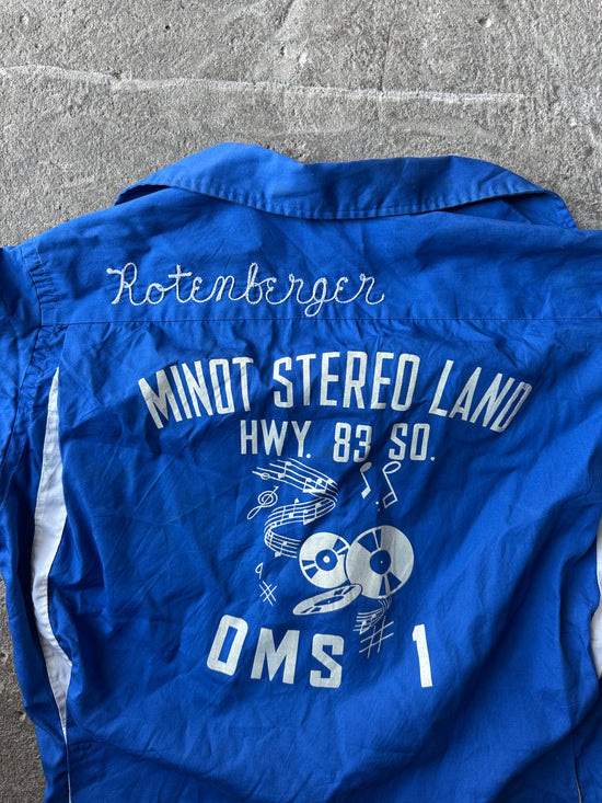 60s Hilton Bowling Shirt “Minot Stereo Land” | Size M