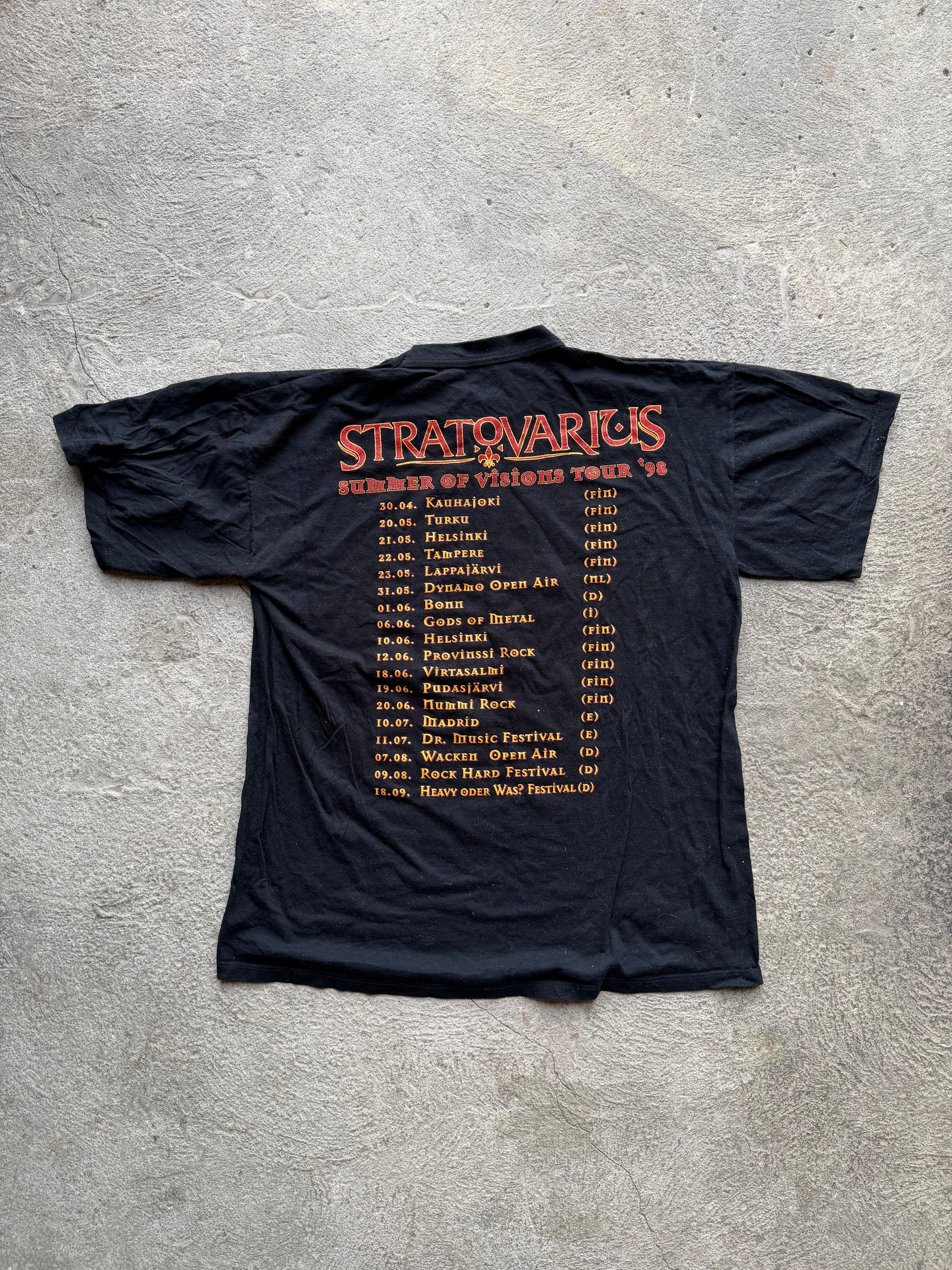 90s Stratovarius “Summer of Visions” 1998 Tour Tee | Size L