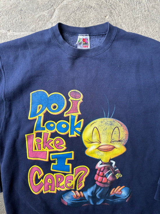 Tweety “Do I Look Like I Care?” 90s Sweatshirt | Size L