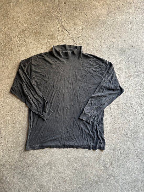 Vintage Black Mock Neck Longsleeve | Size XXL