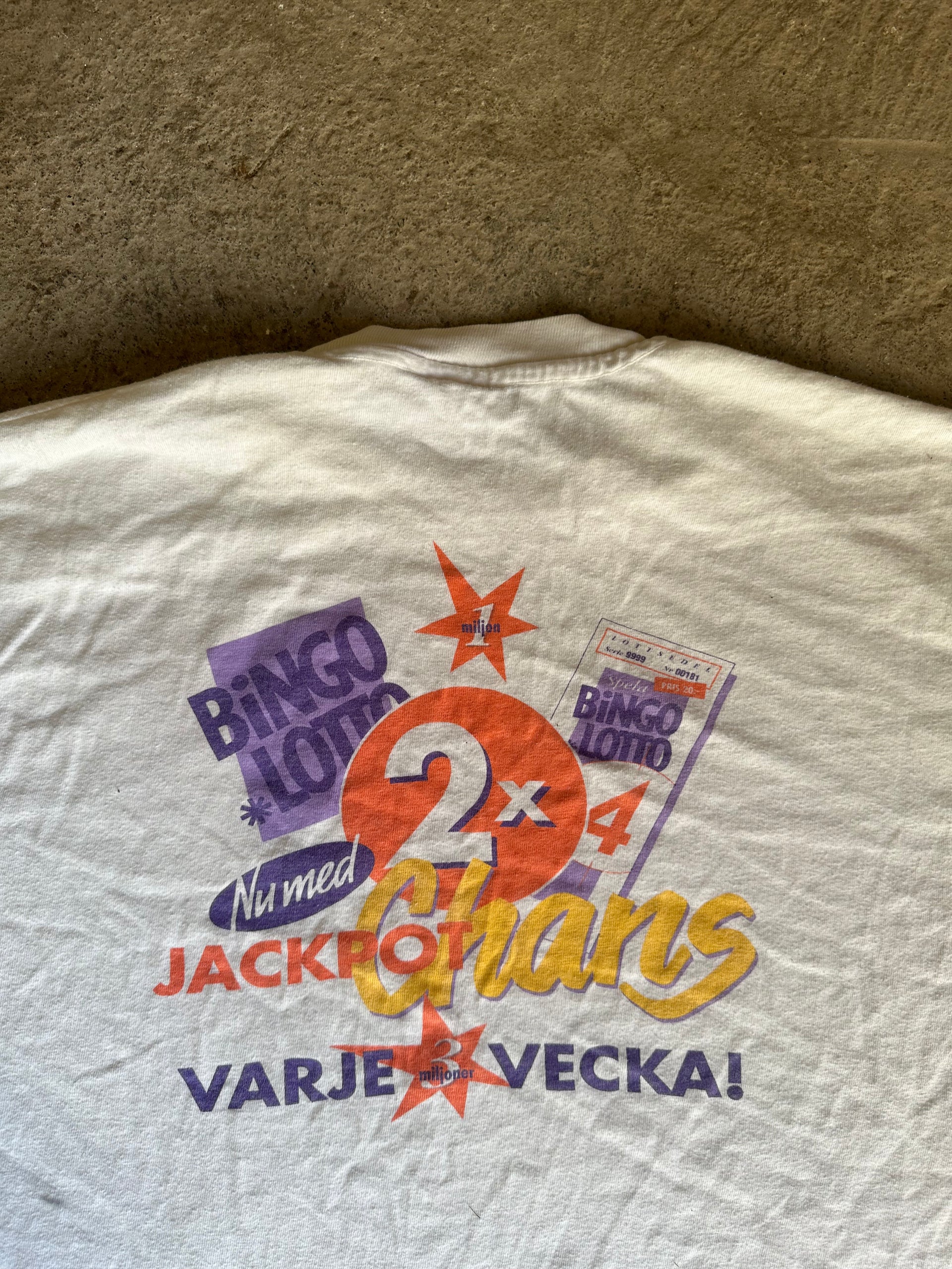 90s Bingolotto “Jag är en vinnare!” Tee | Size XL
