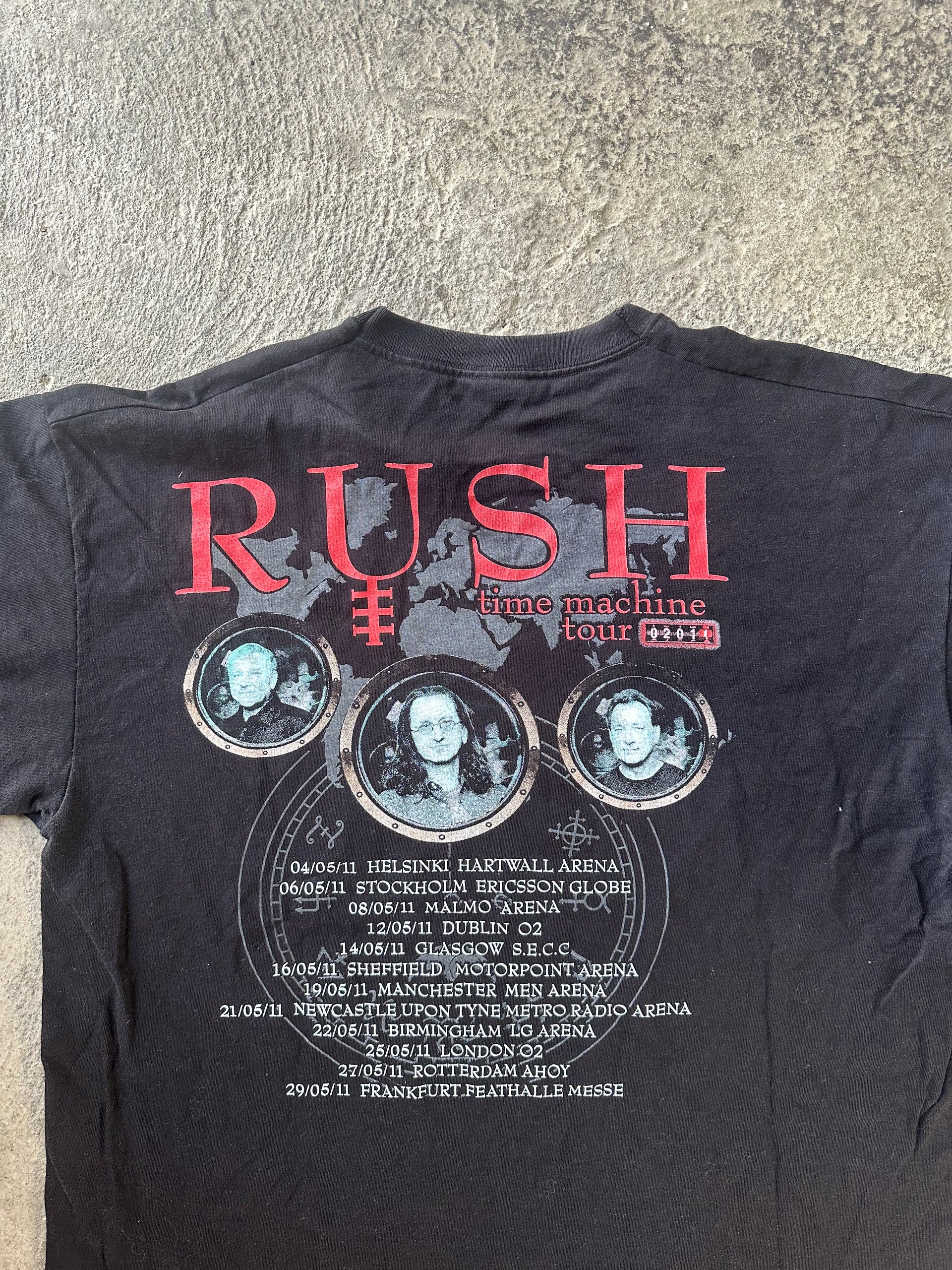 Rush Time Machine Tour 2011 Vintage Tee | Size XL