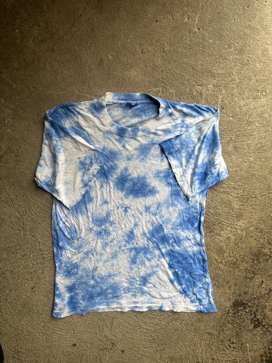 90s Blue Tie-Dye Vintage Tee | Size M