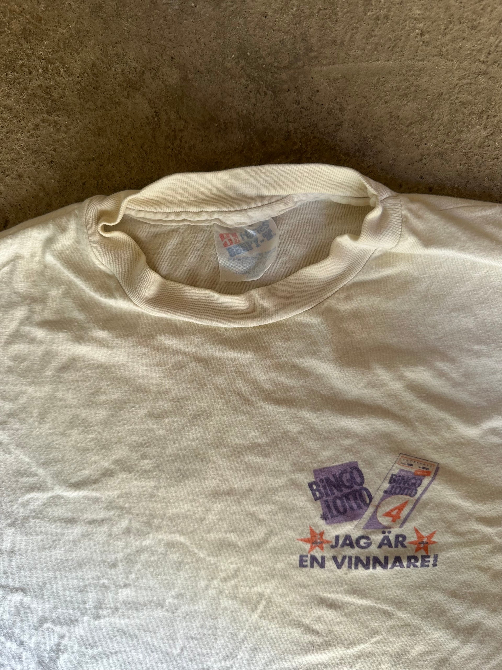 90s Bingolotto “Jag är en vinnare!” Tee | Size XL