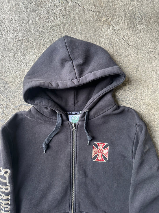 2000s West Coast Choppers “El Diablo Motorcycle” Zip Hoodie | Size M