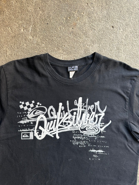 Quiksilver Graffiti Logo T-shirt 2000s | Size L