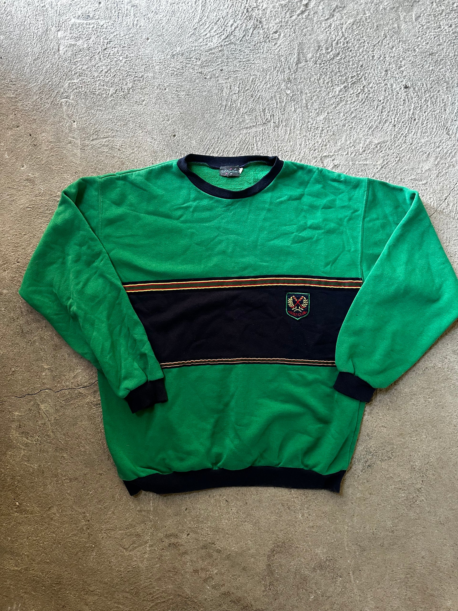 Diplom Golf Club Sweatshirt 90s | Green/Black | Size L/XL