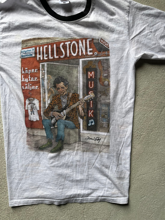 Hellstone Musik Ringer T-Shirt – Keith Richards by Jan Lööf
