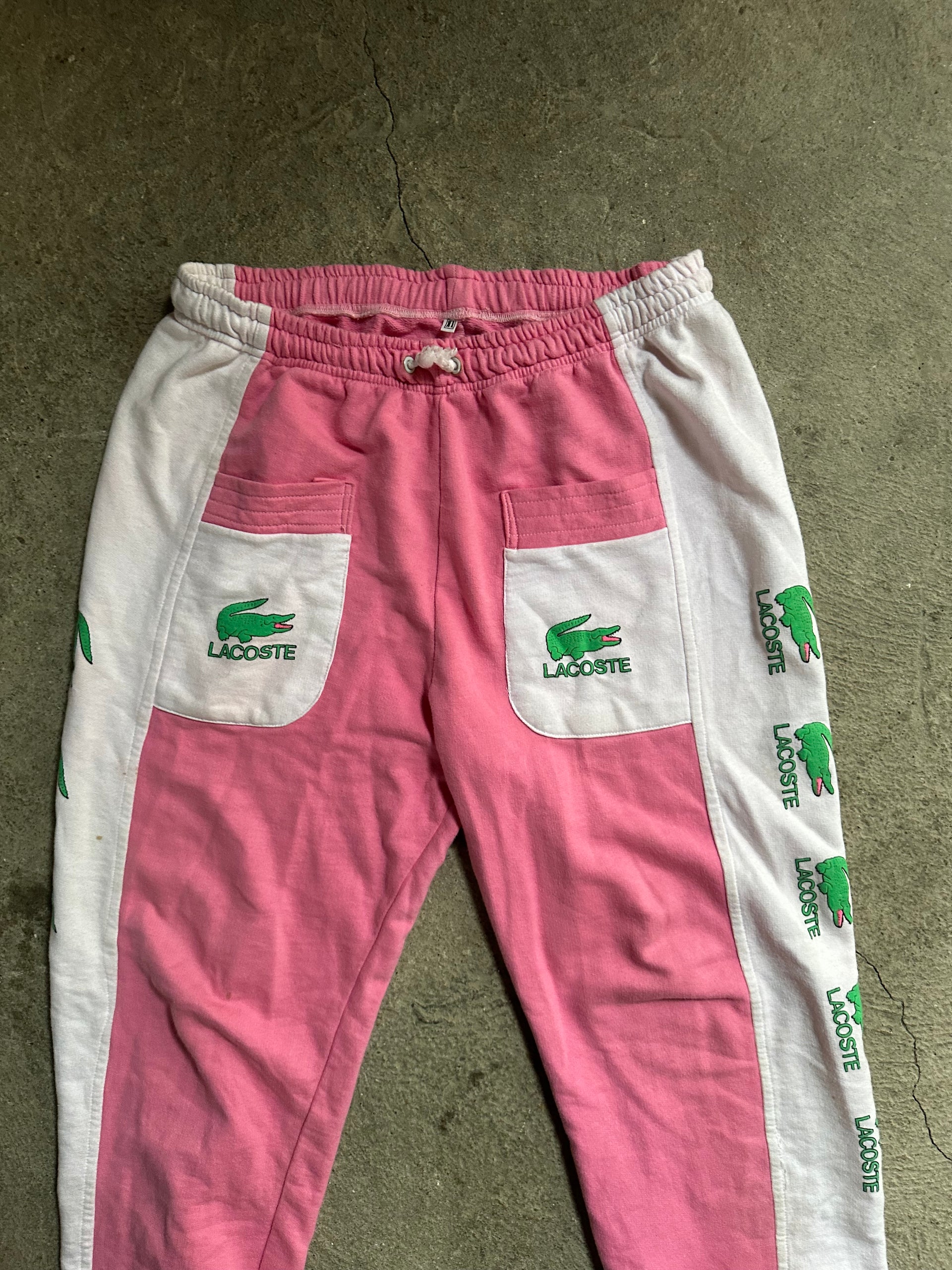 Vintage Lacoste Pink Tracksuit Set | Size L/XL
