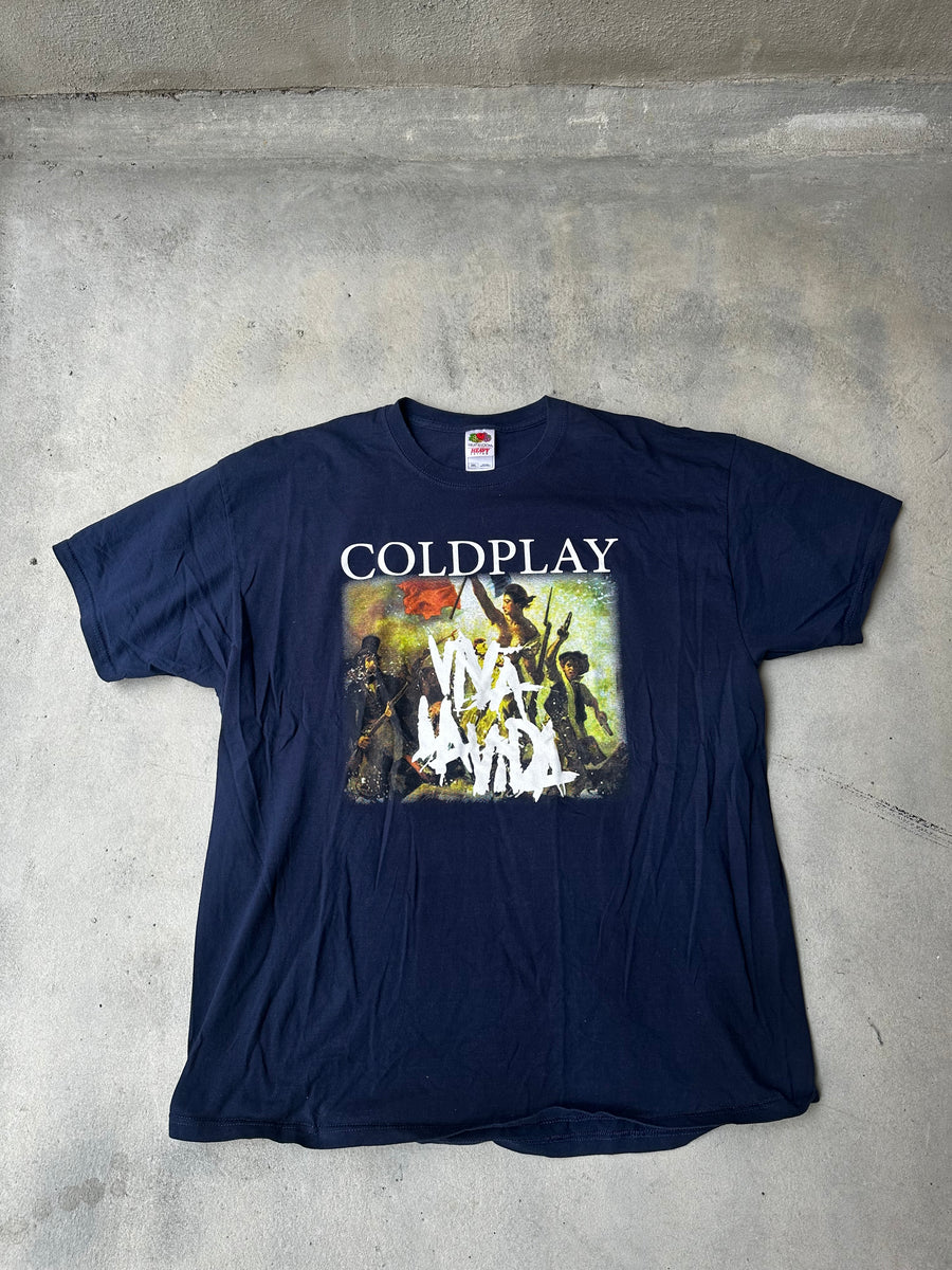Cold play 「Viva la Vida 」tour t-shirt vintage 2009 Coldplay t shirt Viva La Vida Tour